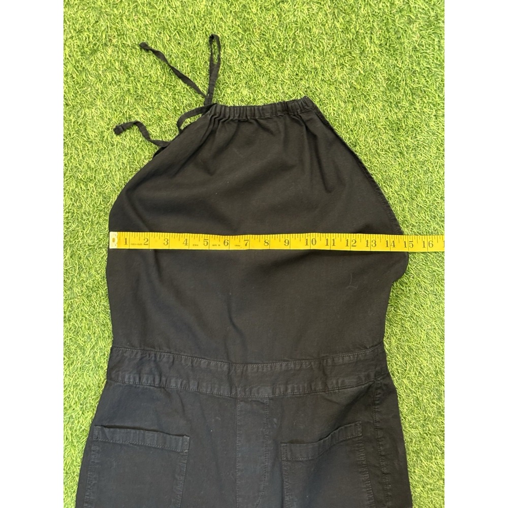 3x1 NYC Jumpsuit Small Black Halter Open Back Minimal Boho Y2K Denim - Picture 14 of 16